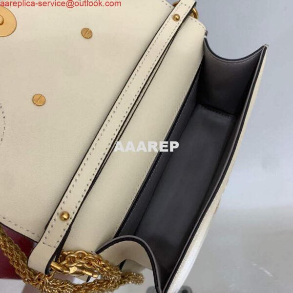 Replica Valentino WB0K53ZXL Locò Small Shoulder Bag in Calfskin Light Ivory red 7