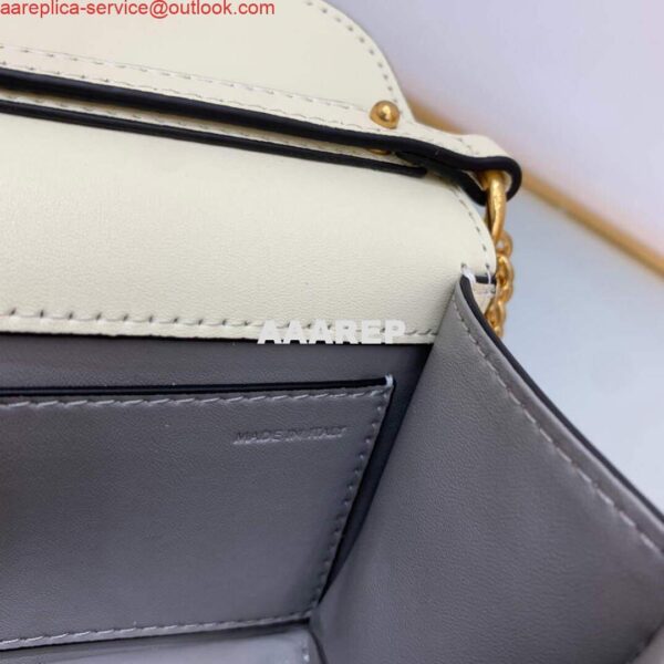 Replica Valentino WB0K53ZXL Locò Small Shoulder Bag in Calfskin Light Ivory red 8