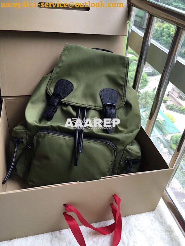 Replica Burberry The Large Rucksack Backpack in green Technical Nylon 6