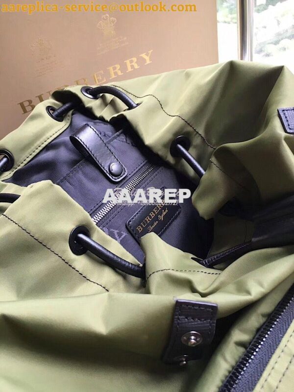 Replica Burberry The Large Rucksack Backpack in green Technical Nylon 8