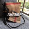 Replica Burberry The Small Ashby in Canvas Check and Brown Leather 39 2