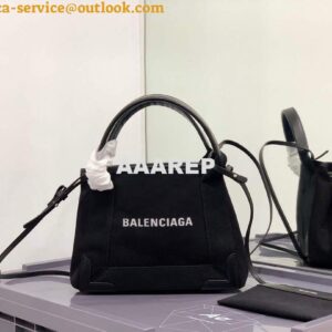 Replica Balenciaga 390346 Women's Navy Xs Tote Bag Black