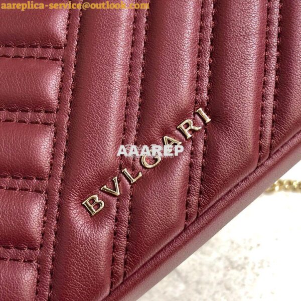 Replica Bvlgari Serpenti Cabochon Micro Shoulder Bag 288755 Burgundy 13