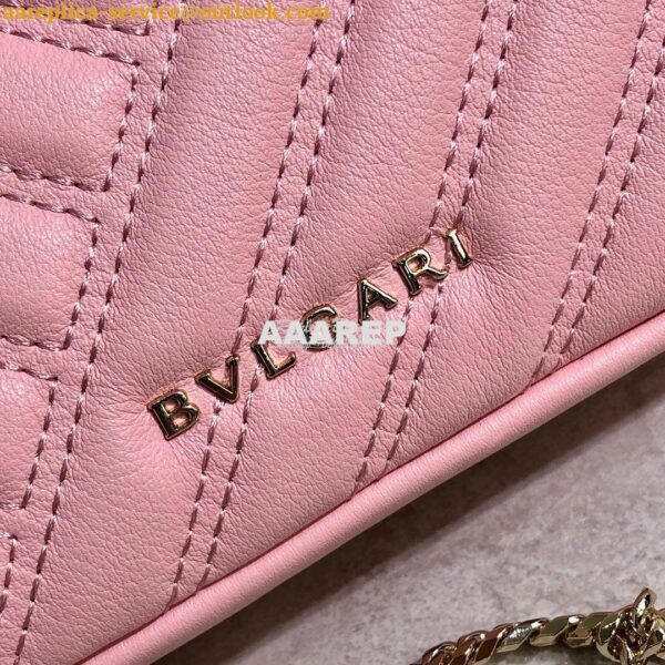 Replica Bvlgari Serpenti Cabochon Micro Shoulder Bag 288755 Pink 10