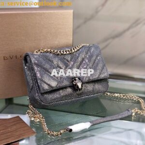 Replica Bvlgari Serpenti Cabochon Small Shoulder Bag 287993 Grey Metal 2