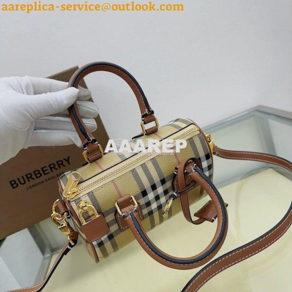 Replica Burberry Check Mini Bowling Bag Archive Beige 80534961 9