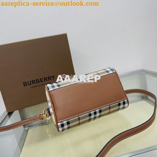 Replica Burberry Check Mini Bowling Bag Archive Beige 80534961 17