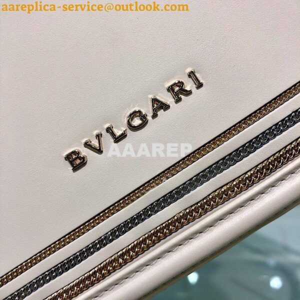 Replica Bvlgari Serpenti Diamond Blast Shoulder Bag 288065 White 10