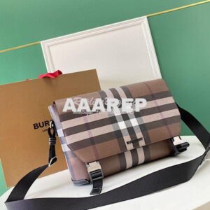 Replica Burberry Exaggerated Check Large Wright Messenger Bag 80547181