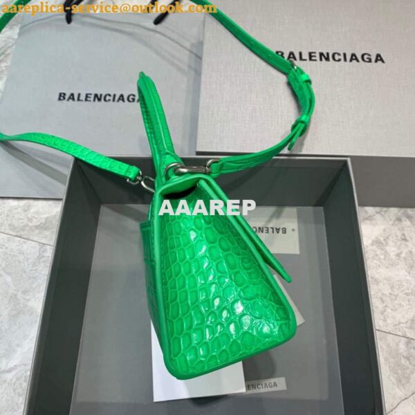 Replica Balenciaga 592833 Hourglass XS Top Handle Bag Green 3