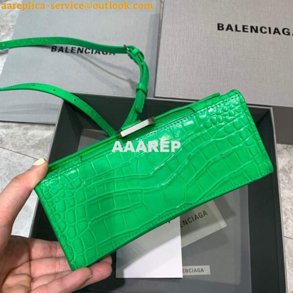 Replica Balenciaga 592833 Hourglass XS Top Handle Bag Green 4