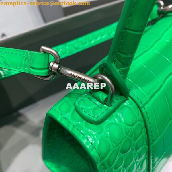 Replica Balenciaga 592833 Hourglass XS Top Handle Bag Green 6