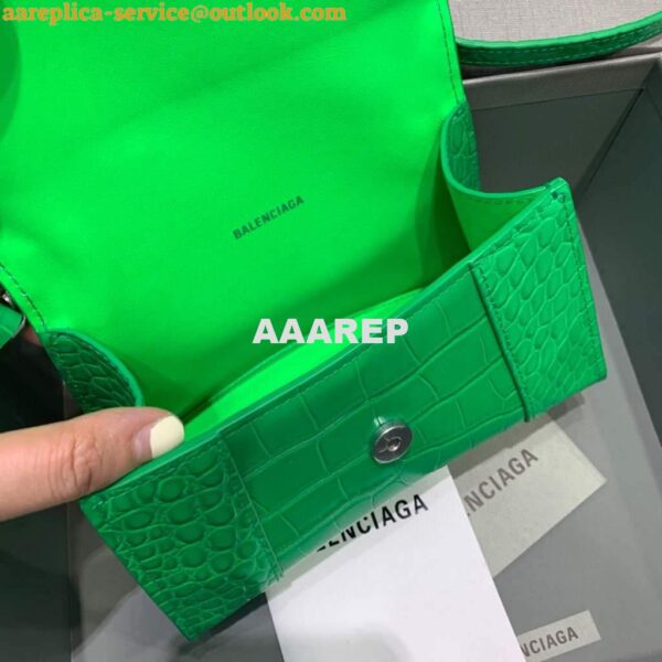 Replica Balenciaga 592833 Hourglass XS Top Handle Bag Green 7