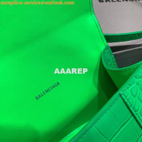 Replica Balenciaga 592833 Hourglass XS Top Handle Bag Green 8