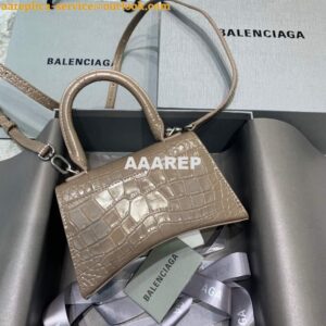 Replica Balenciaga 592833 Hourglass XS Top Handle Bag Kakhi 2