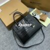 Replica Burberry Frances Mini Croc Effect Leather Tote Bag in grey 2