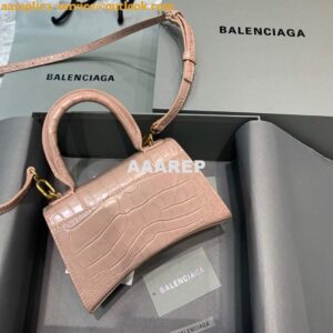 Replica Balenciaga 592833 Hourglass XS Top Handle Bag Light Pink 2