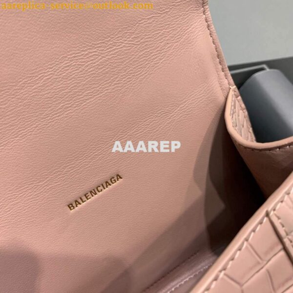 Replica Balenciaga 592833 Hourglass XS Top Handle Bag Light Pink 8