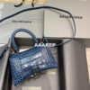 Replica Balenciaga 592833 Hourglass XS Top Handle Bag Navy Blue