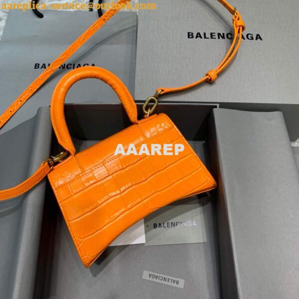 Replica Balenciaga 592833 Hourglass XS Top Handle Bag Orange 2