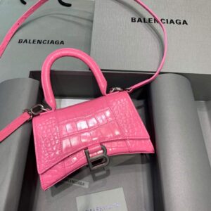 Replica Balenciaga 592833 Hourglass XS Top Handle Bag Pink