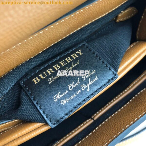 Replica Burberry Grainy Leather and House Check Tote Bag Caramel 8