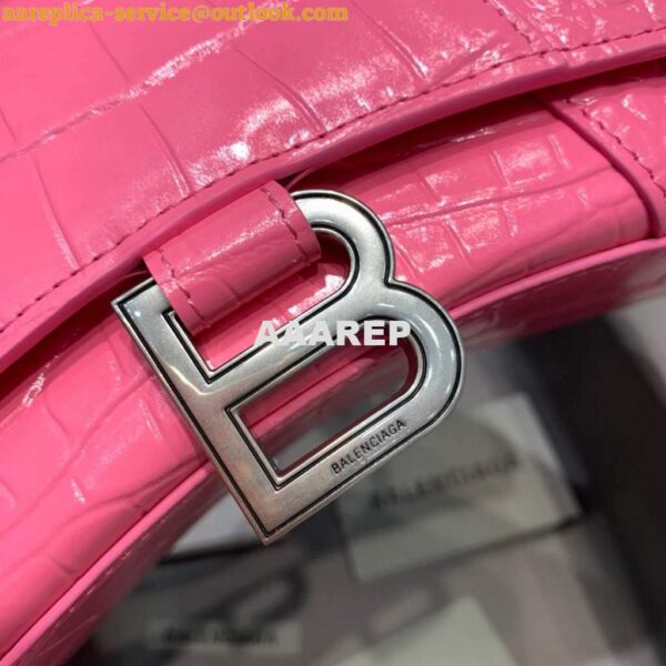 Replica Balenciaga 592833 Hourglass XS Top Handle Bag Pink 8