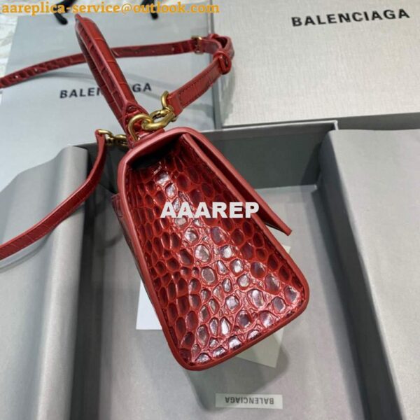 Replica Balenciaga 592833 Hourglass XS Top Handle Bag Red 5