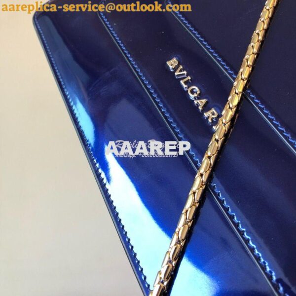 Replica Bvlgari Serpenti Forever Flap Cover Bag in Metallic Cobalt Blu 6