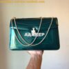 Replica Bvlgari Serpenti Forever Flap Cover Bag in Metallic Cobalt Blu