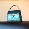 Replica Bvlgari Serpenti Forever Flap Cover Bag in Metallic Green 3979