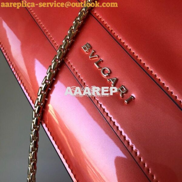 Replica Bvlgari Serpenti Forever Flap Cover Bag in Metallic Orange 397 12