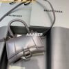 Replica Balenciaga 592833 Hourglass XS Top Handle Leather Bag Black Silver