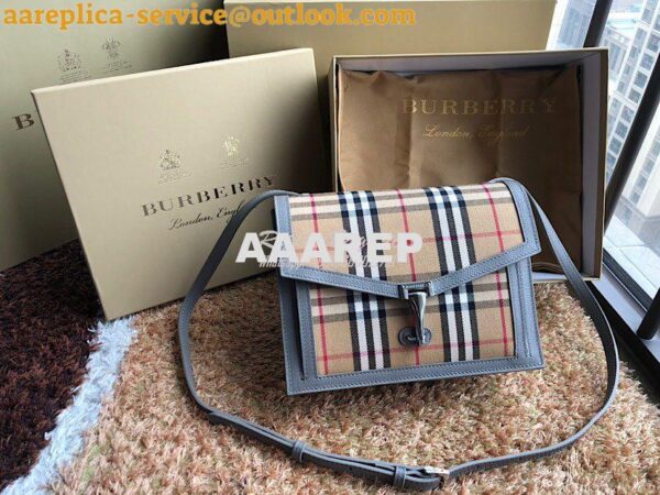 Replica Burberry Small Vintage Check and Leather Crossbody Bag 8006359 3