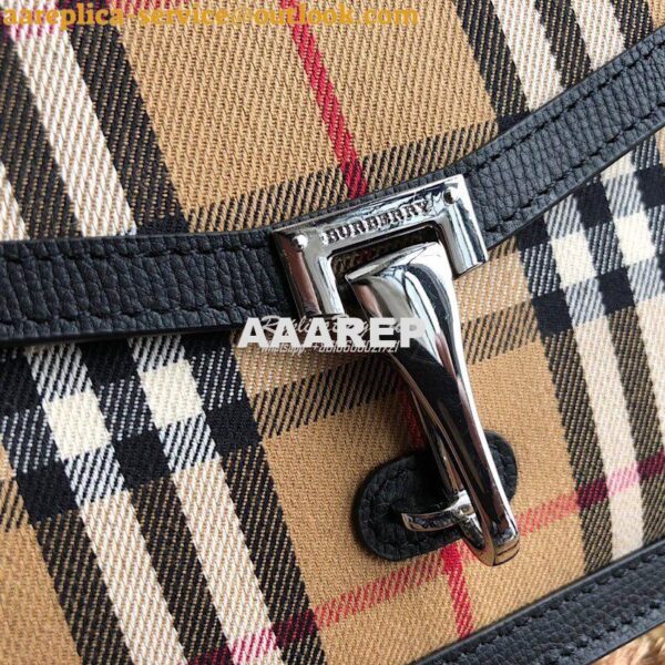 Replica Burberry Small Vintage Check and Leather Crossbody Bag 8006359 4