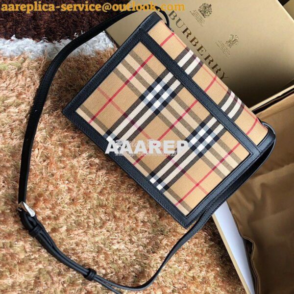 Replica Burberry Small Vintage Check and Leather Crossbody Bag 8006359 10