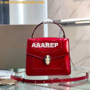 Replica Bvlgari Serpenti Forever Flap Cover Bag in Metallic with Handl