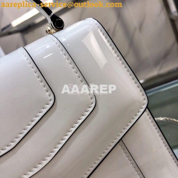 Replica Bvlgari Serpenti Forever Flap Cover Bag in Metallic with Handl 6