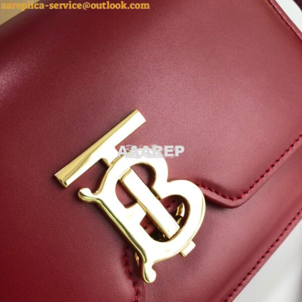 Replica Burberry TB Leather Bag 80103351 Dark Red 5