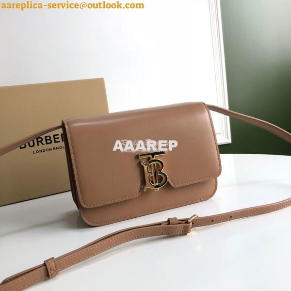 Replica Burberry TB Leather Bag 80103351 Light camel 3