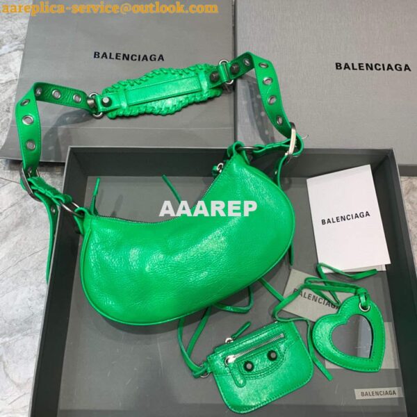 Replica Balenciaga 700940210 Women's Neo Cagole XS Handbag in Green Arena lambskin 4