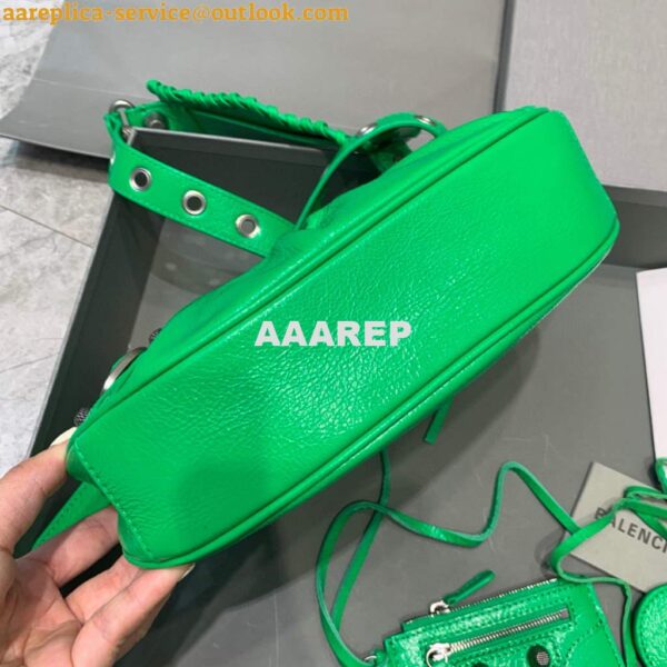 Replica Balenciaga 700940210 Women's Neo Cagole XS Handbag in Green Arena lambskin 6