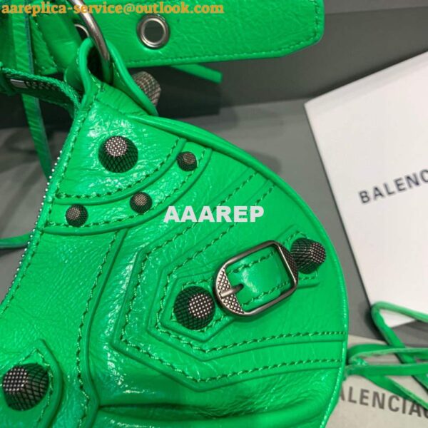 Replica Balenciaga 700940210 Women's Neo Cagole XS Handbag in Green Arena lambskin 7