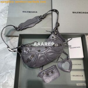 Replica Balenciaga 700940210 Women's Neo Cagole XS Handbag in Grey Arena lambskin