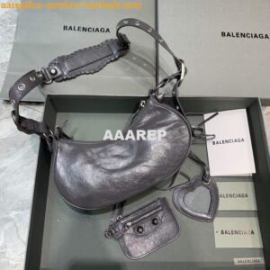 Replica Balenciaga 700940210 Women's Neo Cagole XS Handbag in Grey Arena lambskin 2