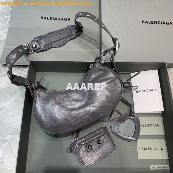 Replica Balenciaga 700940210 Women's Neo Cagole XS Handbag in Grey Arena lambskin 4