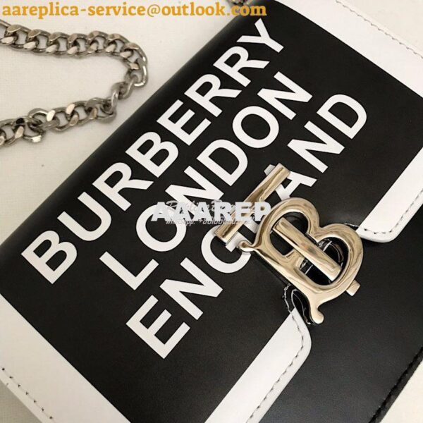 Replica Burberry TB Montage Logo Print Leather Bag 80103351 5