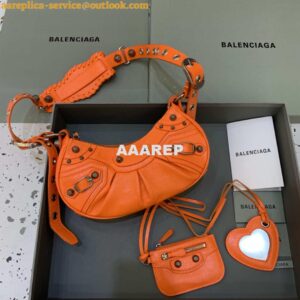 Replica Balenciaga 700940210 Women's Neo Cagole XS Handbag in Orange Arena lambskin