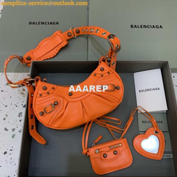 Replica Balenciaga 700940210 Women's Neo Cagole XS Handbag in Orange Arena lambskin 3