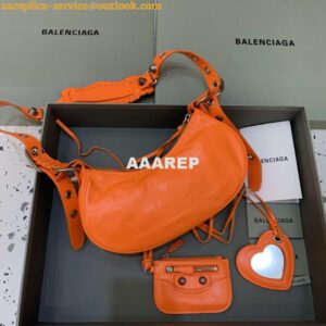 Replica Balenciaga 700940210 Women's Neo Cagole XS Handbag in Orange Arena lambskin 2